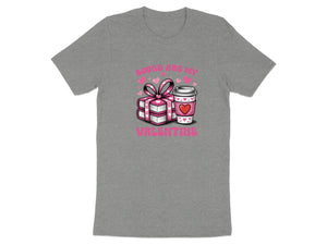 "Books Are My Valentine" text above stacked books and a coffee cup with hearts.
