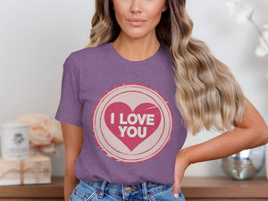 Purple t-shirt with a