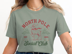 North Pole Social Club vintage deer graphic t-shirt.