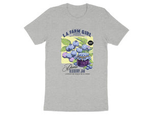 L.A. Farm Girl Summer Dallas Farmers Market blueberry jam design.