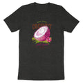 T-shirt with a graphic of a half coconut, text "Farm Fresh Coconut", and "Island Harvest".