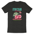 Dark t-shirt with "FRESH Cherry" and