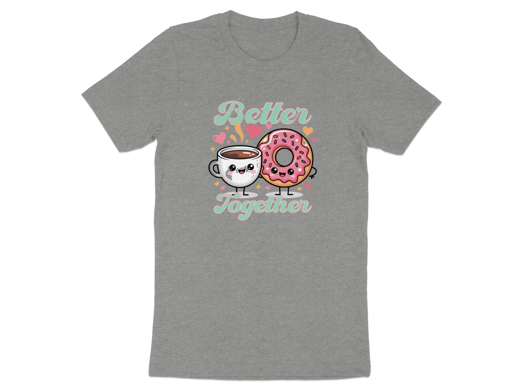 Cute coffee cup and donut with text "Better Together."