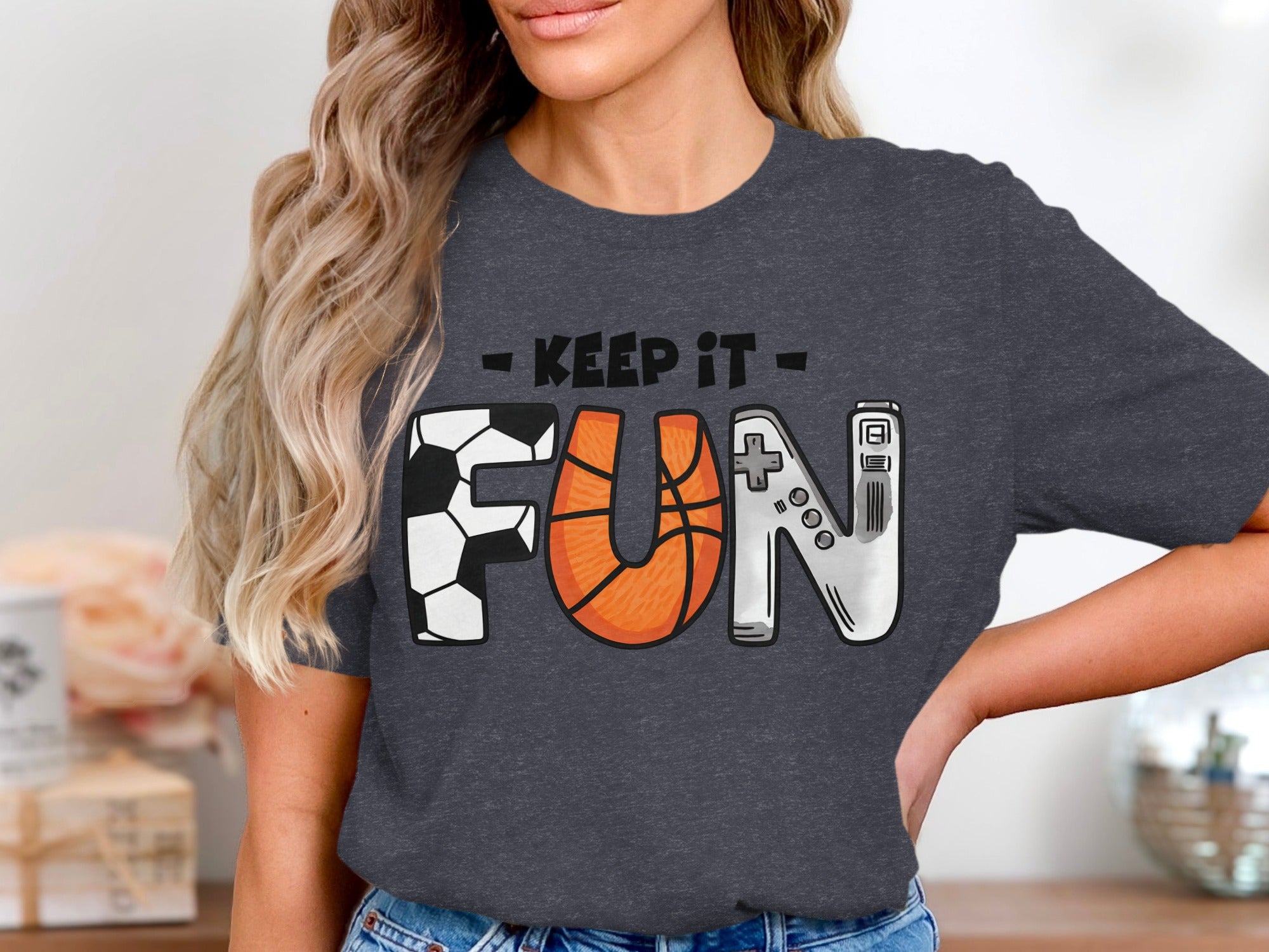 Keep it Fun graphic with sports icons and a video game controller.