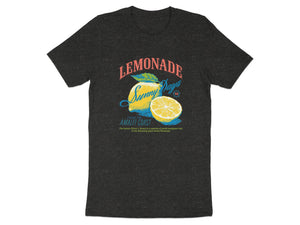 T-shirt with "Lemonade Sunny Days Amalfi Coast" text and lemons.