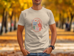 Light beige t-shirt with a red toucan and