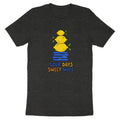 Dark grey t-shirt with stacked lemons and text "SOUR DAYS SWEET WAYS".