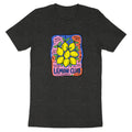 T-shirt featuring a colorful "Lemon Club" graphic with lemons, text, and summer vibes.