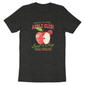 Dark t-shirt with "Apple Club!" text and an apple graphic.