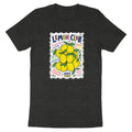 Lemon Club graphic on t-shirt with lemons and text like "Sunshine Fun" and "Juicy Vibes".