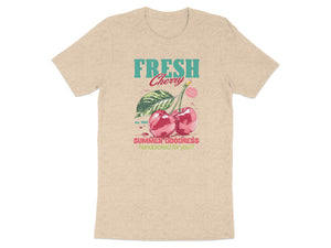 T-shirt with "Fresh Cherry" graphic and cherries.