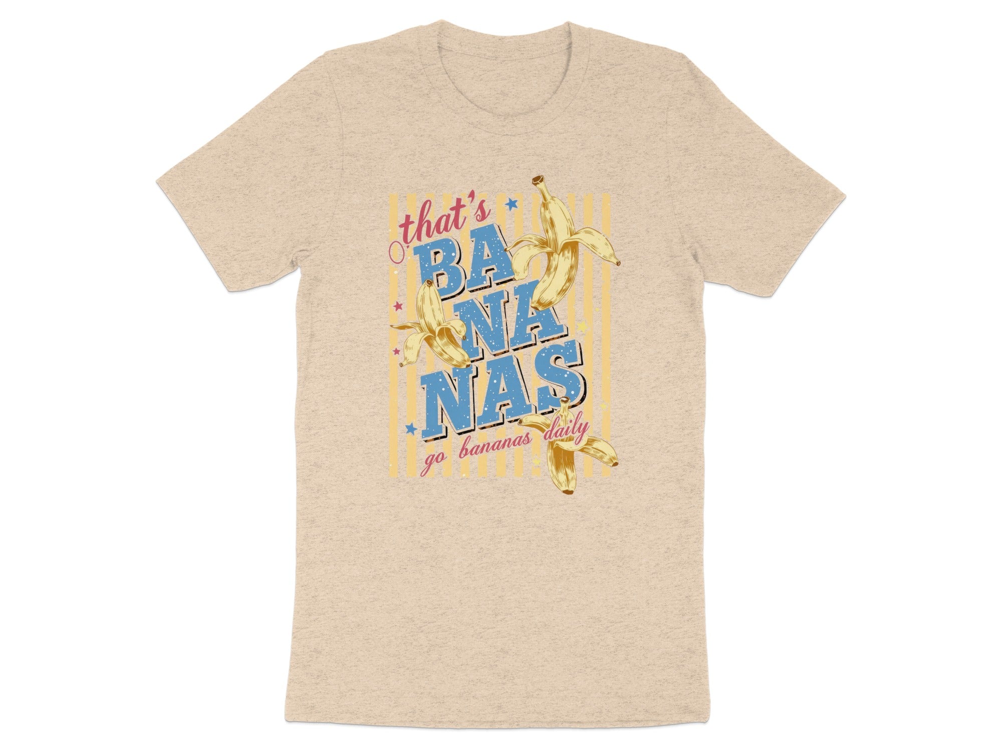 That's Bananas design with two bananas and text "go bananas daily."