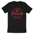 Black t-shirt with "Cupid's Favorite Nurse" text and cupid graphic.