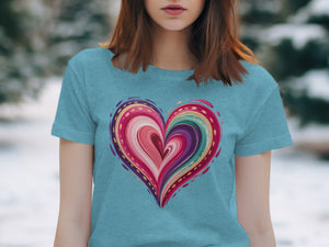 Turquoise t-shirt with a
